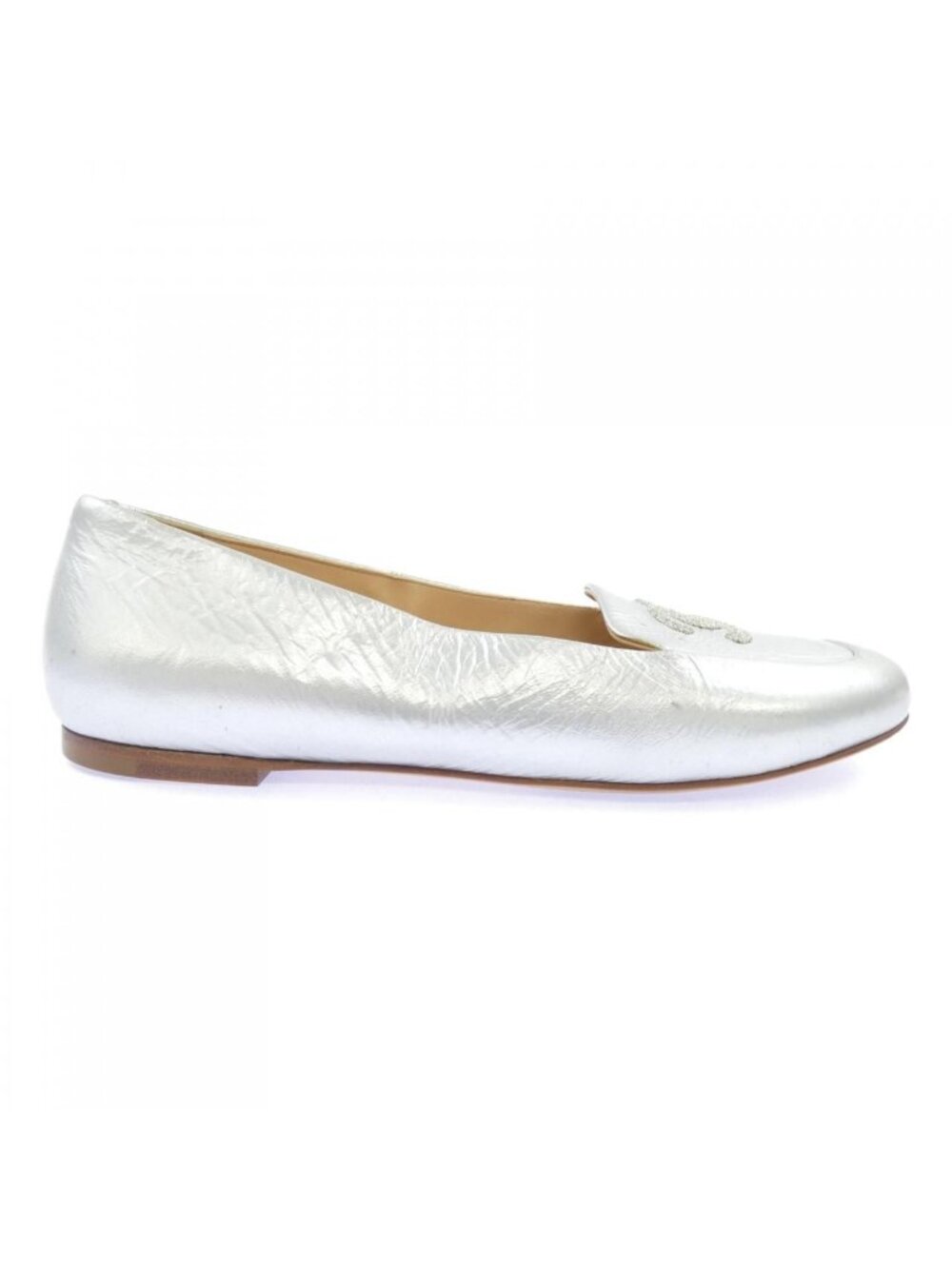 Chanel Flat Sneakers Silver